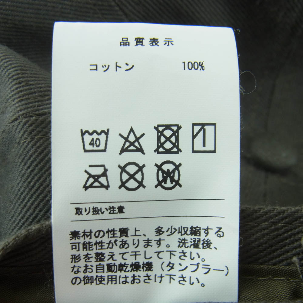 DESCENDANT ディセンダント 22SS 221HDS-HT04 DORSAL 6PANEL CAP 刺繍 ドーサル 6パネル キャップ 帽子 グレー系 グレイッシュカーキ系 F【中古】