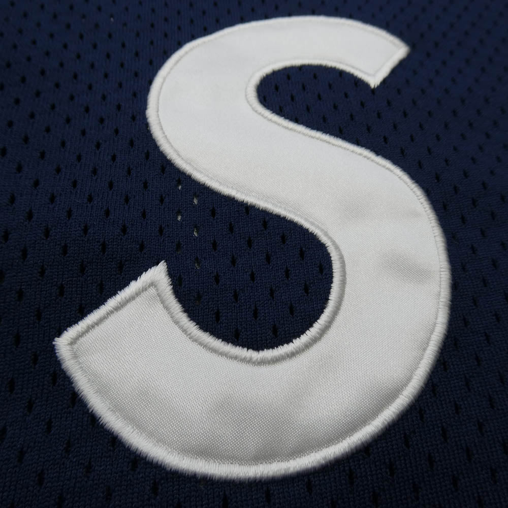 Supreme シュプリーム 24AW S Logo Baseball Henley エスロゴ ベースボール ヘンリーネック 半袖 シャツ ネイビー系 M【美品】【中古】