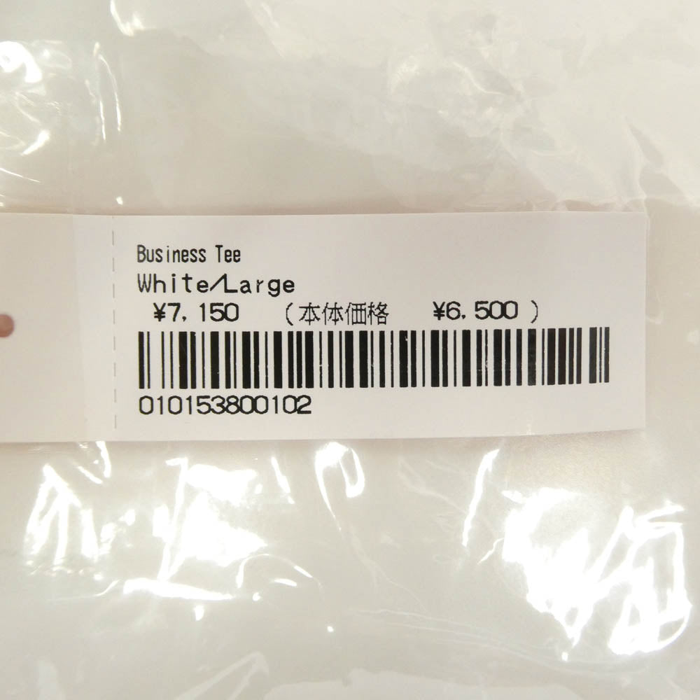 Supreme シュプリーム 23sSS Business tee ビジネス Tシャツ フロントプリント 半袖 カットソー ホワイト系 L【新古品】【未使用】【中古】