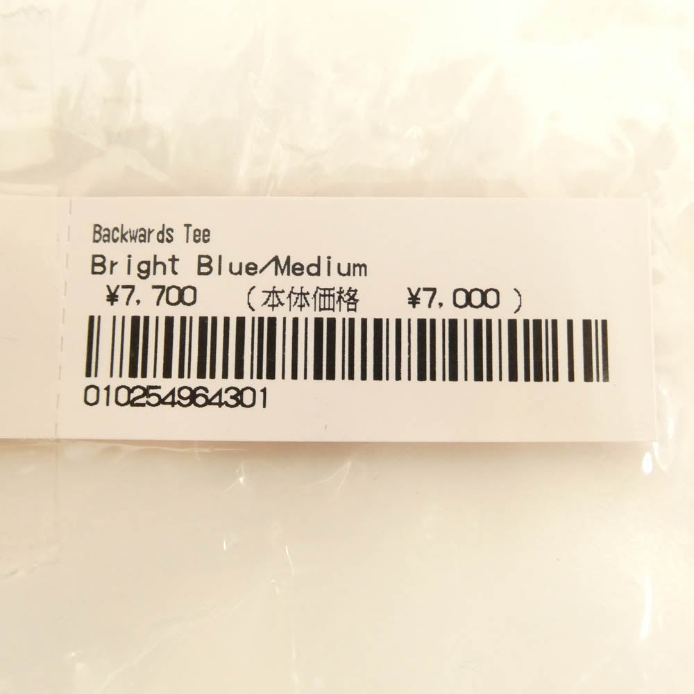 Supreme シュプリーム 24SS Backwards Tee バックワーズ バックロゴプリント Tシャツ 半袖カットソー ライトブルー系 M【新古品】【未使用】【中古】