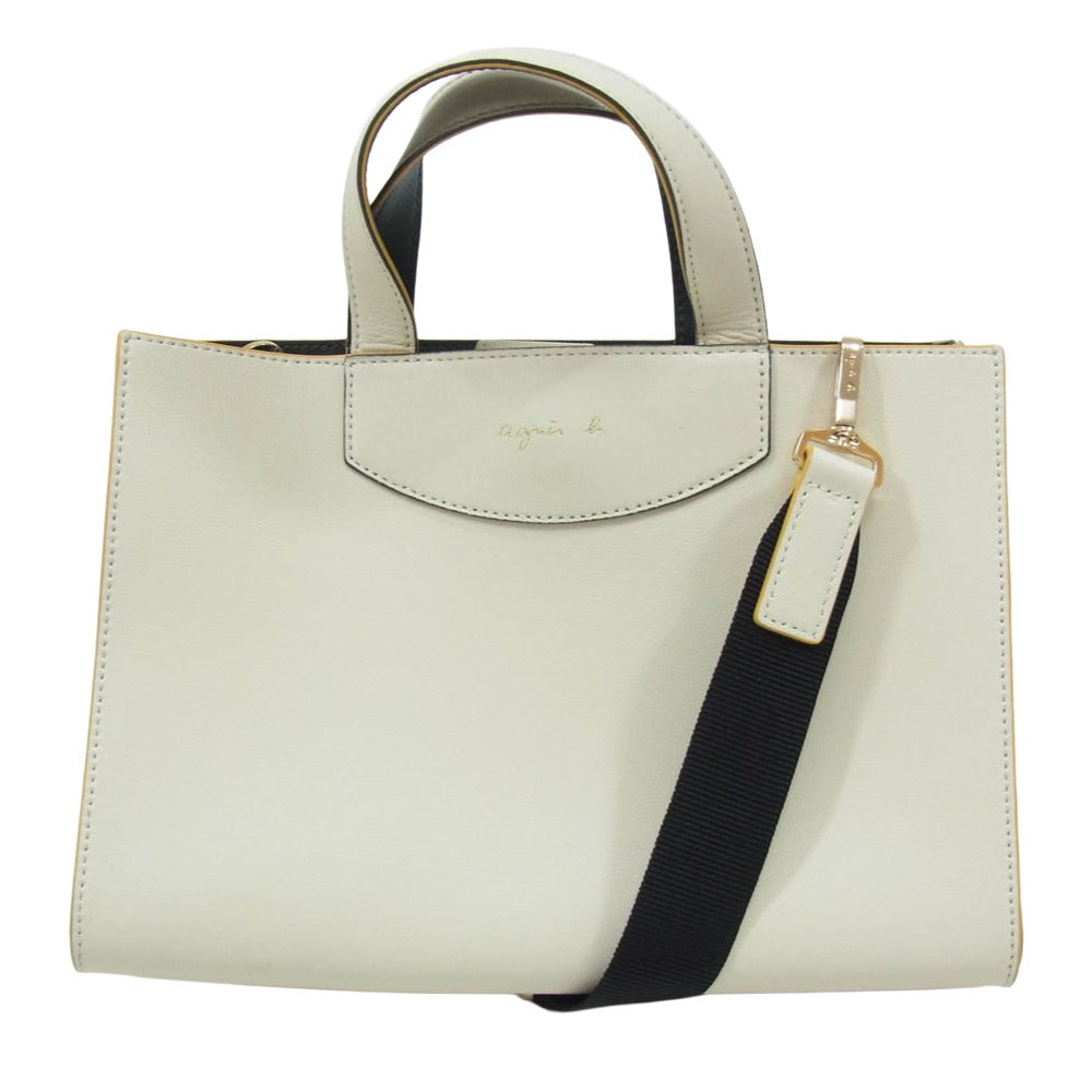 agnes b. アニエスベー 2WAY レザー ハンドバッグ ショルダーバッグ 