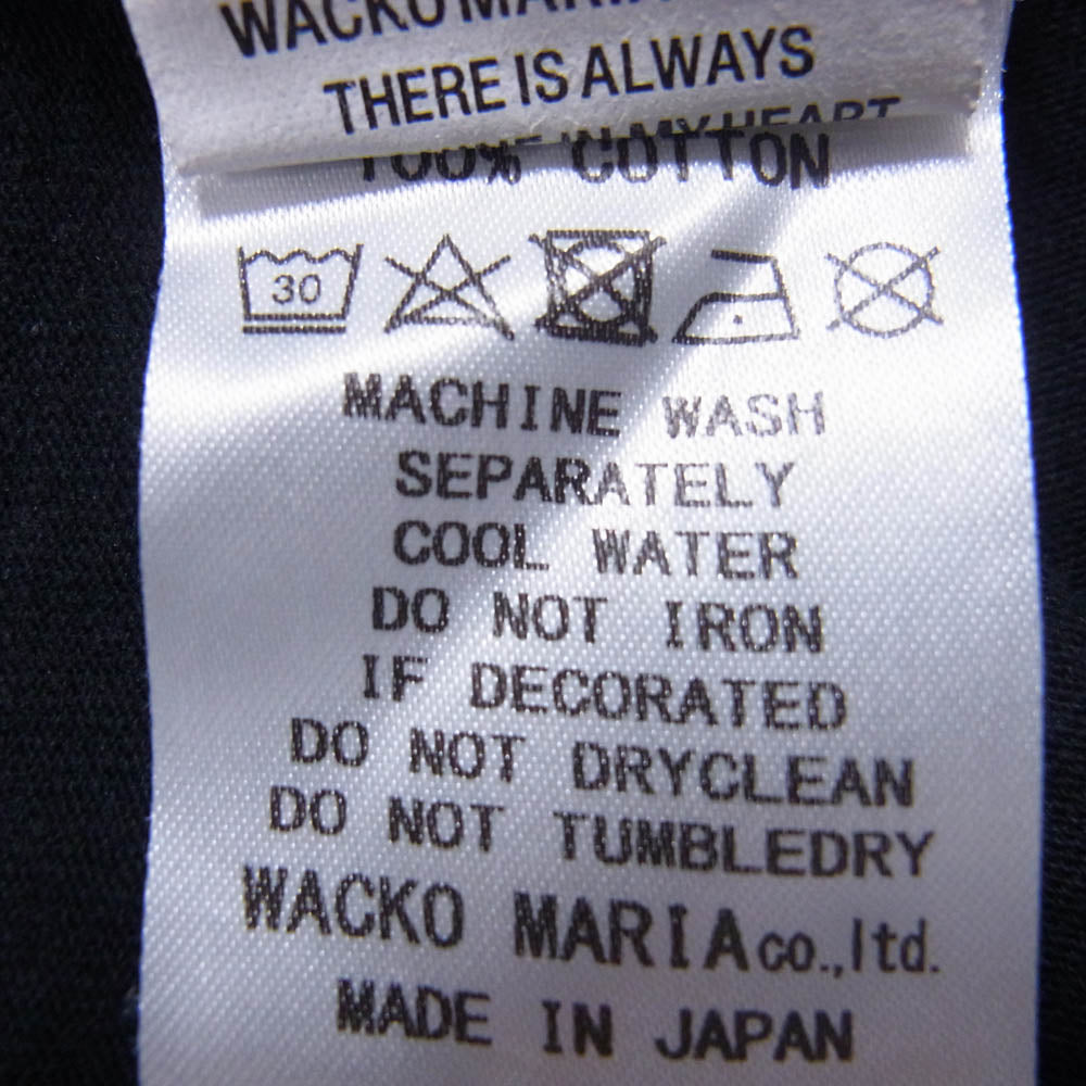 WACKO MARIA ワコマリア ロゴ プリント 半袖 Tシャツ ブラック系 M【中古】
