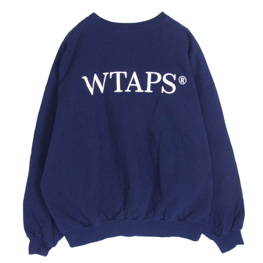 WTAPS ダブルタップス 22aw 222ATDT-CPM02S LOCKS SWEATER COTTON ロックス セーター コットン スウェット トレーナー ネイビー系 X02【中古】