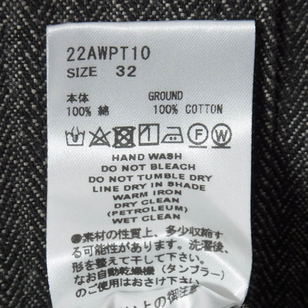 SUGARHILL シュガーヒル 22AW 22AWPT10 DOUBLE KNEE ダブルニー ワーク ペインター パンツ グレー系 32【美品】【中古】