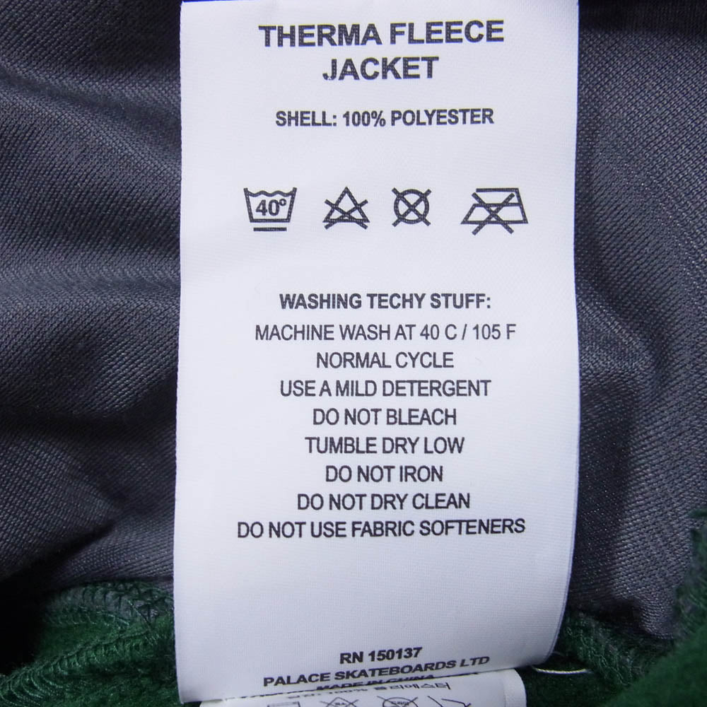 PALACE パレス THERMA FLEECE JACKET RACEY サーマ フリース ジャケット グリーン系 S【中古】