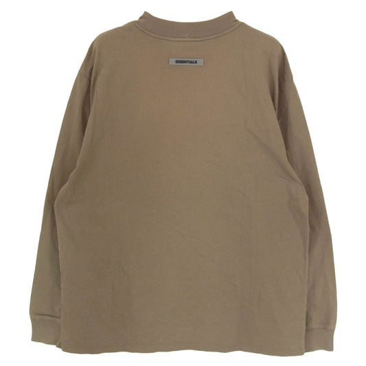FEAR OF GOD フィアオブゴッド ESSENTIALS エッセンシャルズ 長袖 クルーネック カットソー ブラウン系 M【中古】