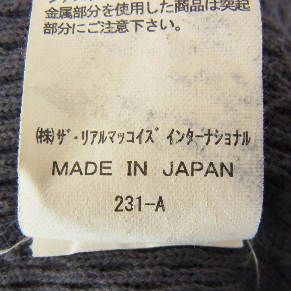 The REAL McCOY'S ザリアルマッコイズ ALL COTTON ヘビーウェイト サーマル ワッフル カットソー グレー系 40【中古】