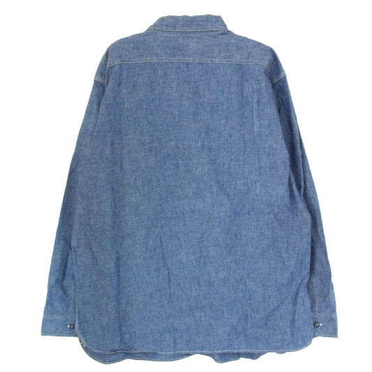 The REAL McCOY'S ザリアルマッコイズ joe mccoy 8 hour union ジョーマッコイ 長袖 シャンブレー シャツ インディゴブルー系 16【中古】