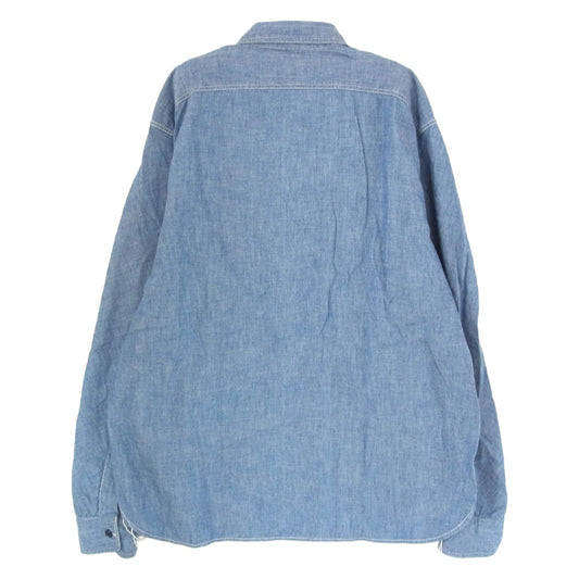 The REAL McCOY'S ザリアルマッコイズ UNIFORMS 長袖 シャンブレー シャツ インディゴブルー系 サイズ表記無【中古】