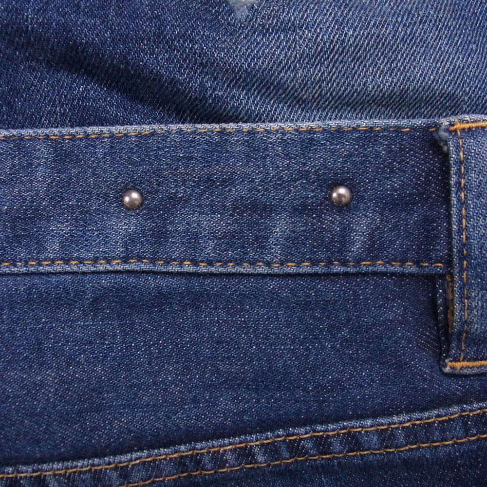 MINEDENIM マインデニム 2011-1002-86-352 S.Slim ボタンフライ ダメージ加工 ジーンズ デニムパンツ インディゴブルー系 12【中古】