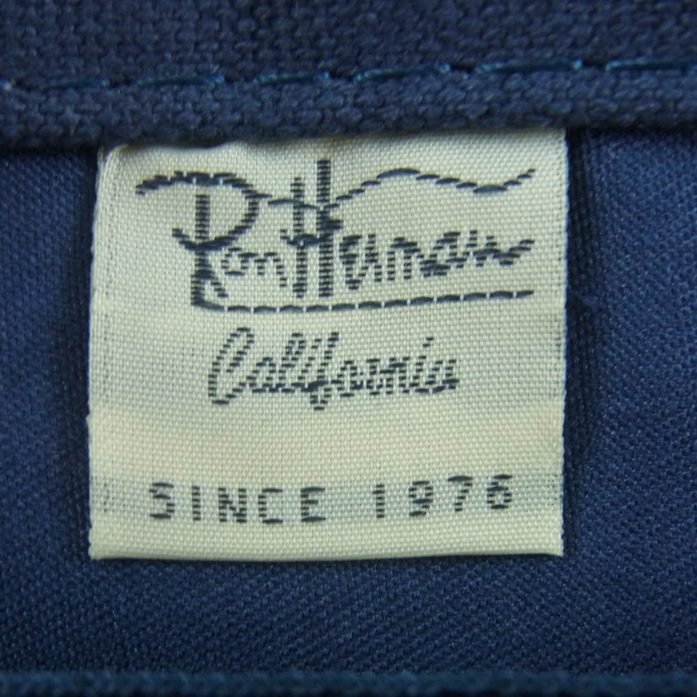 Ron Herman ロンハーマン ロゴ刺繍 キャンバス ハンド バッグ ネイビー系【中古】