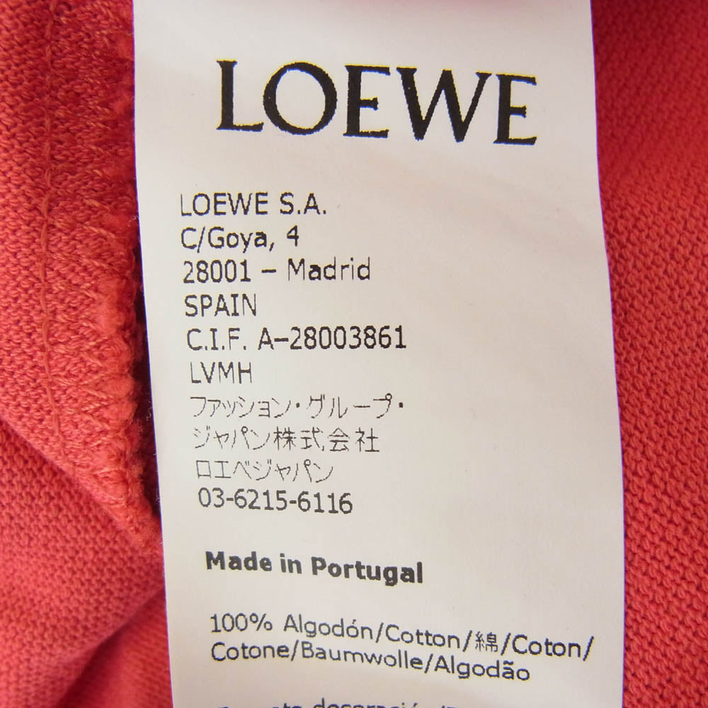 LOEWE ロエベ h526341x99 アナグラム コットン 半袖 ポロ シャツ レッド系 M【中古】
