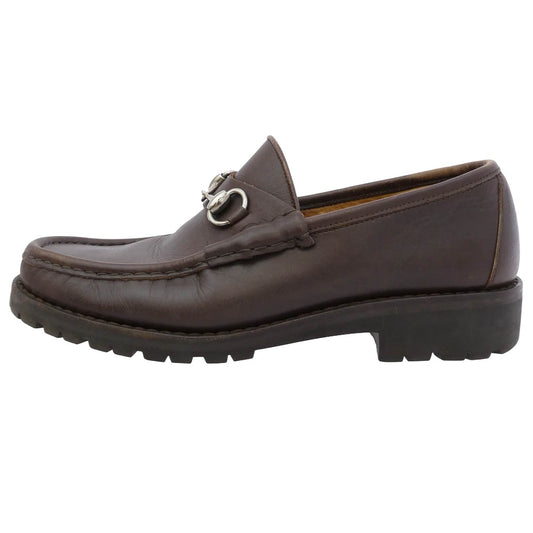 GUCCI グッチ ホースビットローファー タンクソール シューズ ブラウン系 ゴールド系 40.5E【中古】