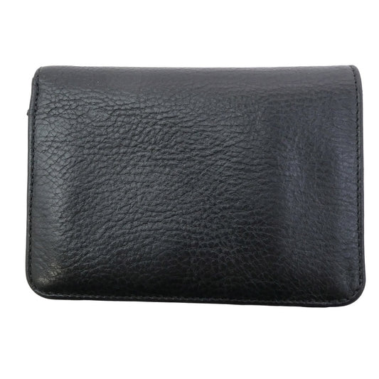 CHROME HEARTS クロムハーツ(原本無) JOEY ジョーイ スクロールラベル レザー ウォレット 財布 ブラック系【中古】