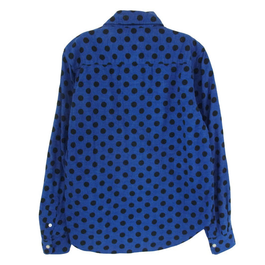 WACKO MARIA ワコマリア The Guilty Parties ドット柄 長袖 シャツ ブルー系 S【中古】