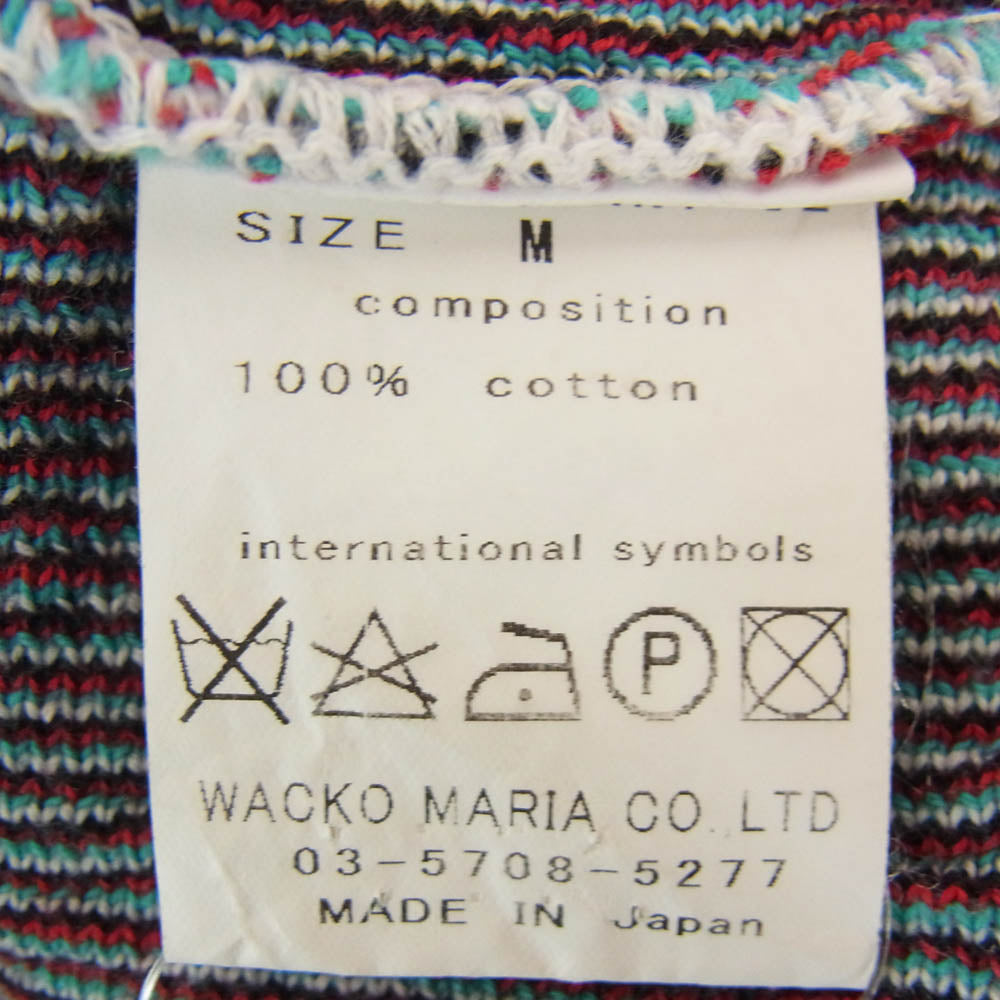 WACKO MARIA ワコマリア 14SS 14SS-KNT-32 クルーネック 長袖 サマー ニット マルチカラー系 M【中古】
