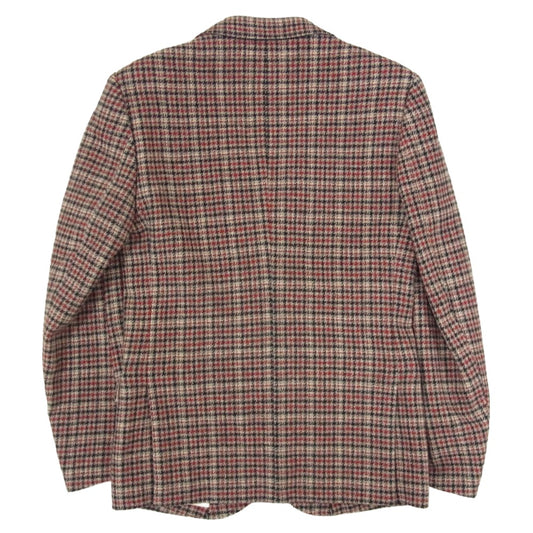 WACKO MARIA ワコマリア 千鳥格子柄 ウール 2B テーラードジャケット レッド系 S【中古】