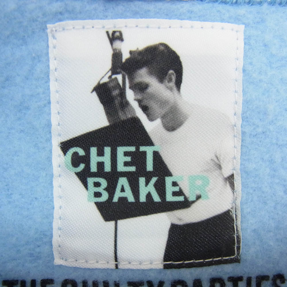 WACKO MARIA ワコマリア x CHET BAKER チェットベイカー プリント クルーネック 長袖 スウェット ライトブルー系 L【中古】