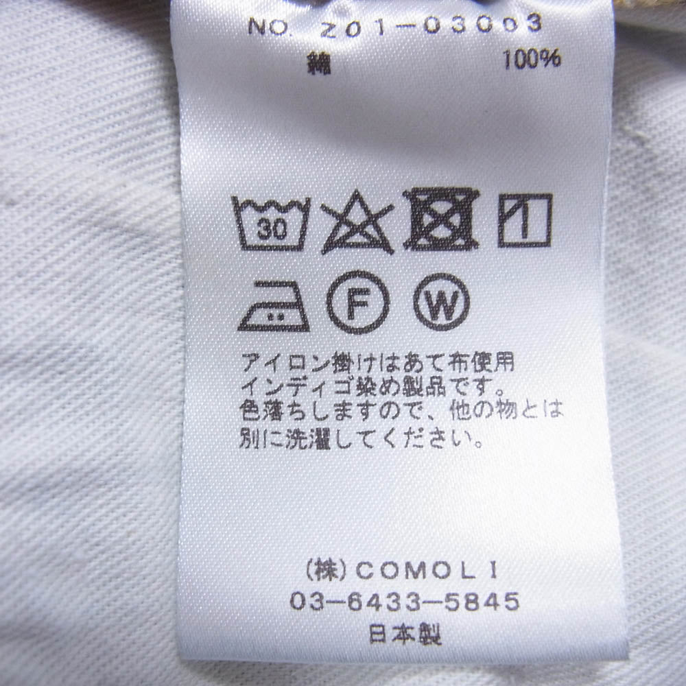 COMOLI コモリ 24SS Z01-03003 5P デニムパンツ インディゴブルー系 1【中古】