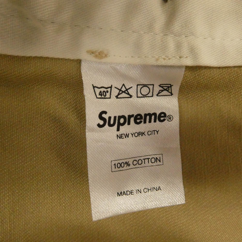 Supreme シュプリーム 09SS Chino Pants ボタンフライ チノ ワーク ロング パンツ ベージュ系 32【中古】