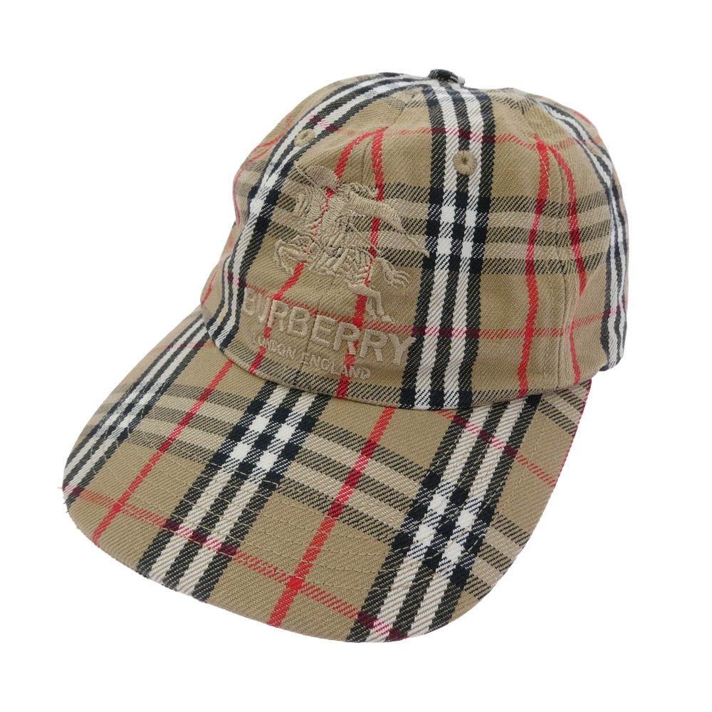 Supreme シュプリーム 22SS × Burberry Denim 6 Panel バーバリー デニム シックス パネル キャップ ノバチェック 帽子 ベージュ系 マルチカラー系【中古】 Supreme シュプリーム 22SS × Burberry Denim 6 Panel バーバリー
