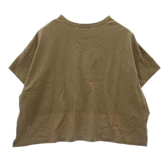 UNDERCOVER アンダーカバー UC1D8805-2 目隠しベア フロントショート丈 プリント コットン ワイド Tシャツ カーキ系 2【中古】