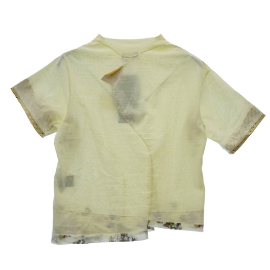 UNDERCOVER アンダーカバー UC2E1803 フロントパッチポケット アシンメトリー Tシャツ イエロー系 2【中古】