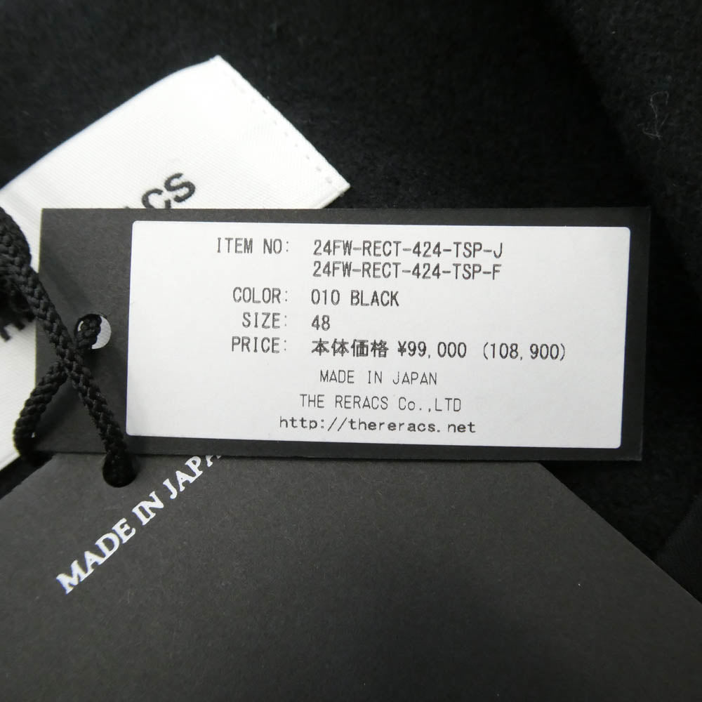 THE RERACS ザリラクス 24AW 24FW-RECT-424-TSP-J ウール チェスター コート ブラック系 48【中古】