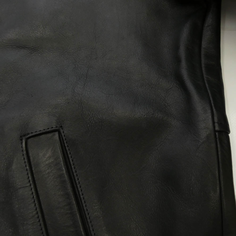 タイムイズオン T230-L980 DAPPER LEATHER COAT ダッパー カウレザー カーコート ジャケット ブラック系 2【中古】
