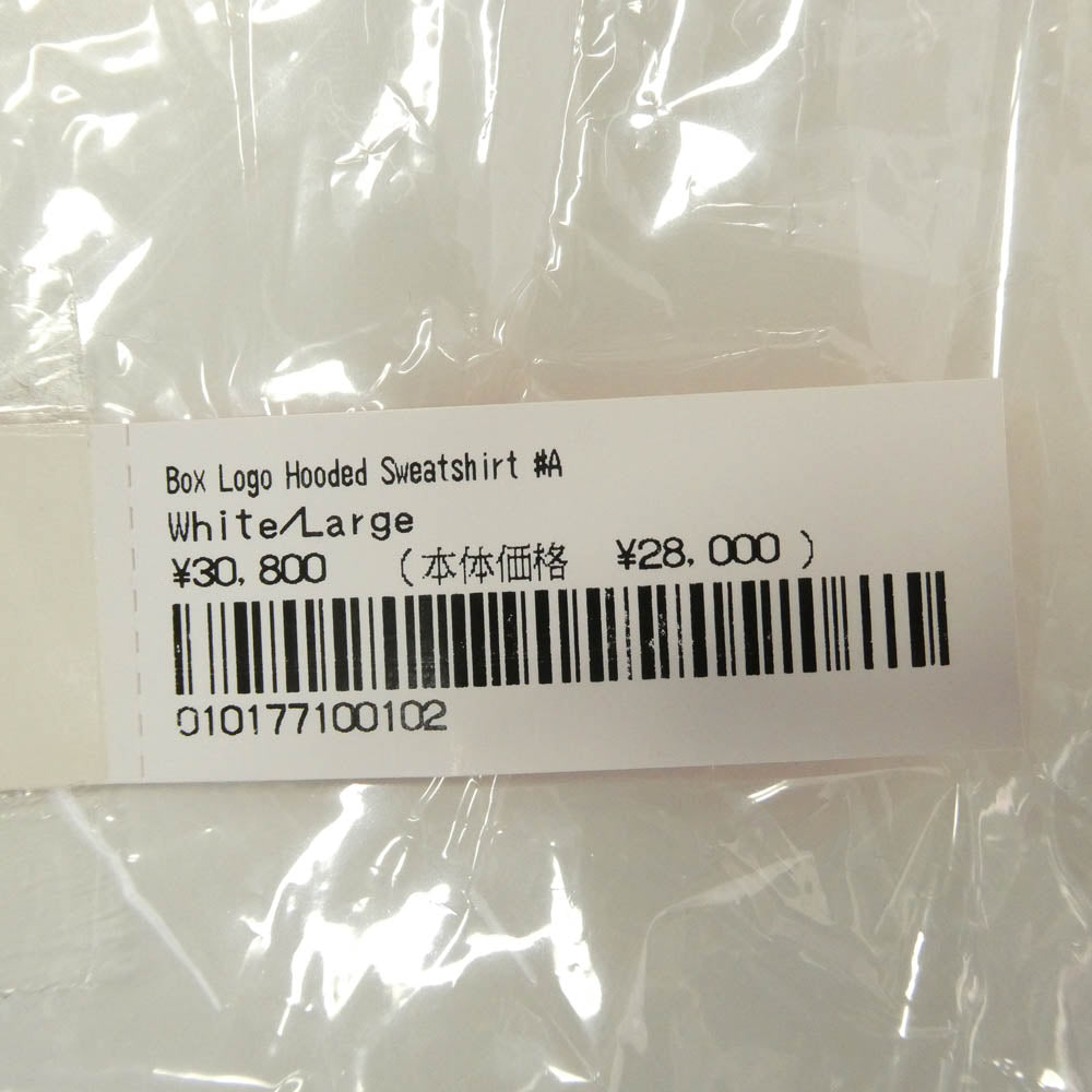 Supreme シュプリーム 23AW Box Logo Hooded Sweatshirt ボックスロゴ フーデッド スウェットシャツ パーカー ホワイト系 L【新古品】【未使用】【中古】