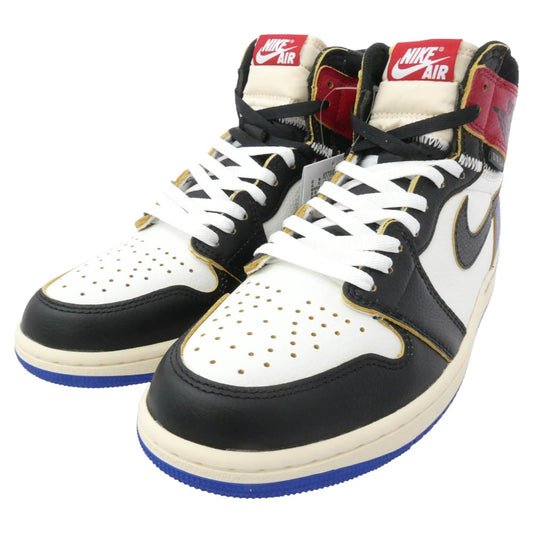 NIKE ナイキ 26SS IO7847-002 × fragment design × UNION Air Jordan 1 High OG Black Varsity Red 【フェイクバスターズ鑑定済】フラグメントデザイン × ユニオン × エアジョーダン1 ハイ OG ブラック バーシティレッド ハイカット スニーカー マルチカラー系 27cm【新古品】【未使用】【中古】