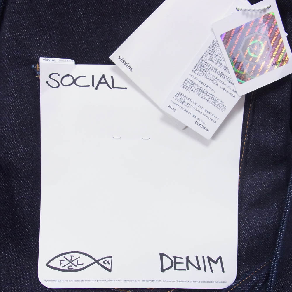 VISVIM ビズビム 19AW 0119205005034 SS TRAVAILLER BRACES PANTS UNWASHED トラベラー アンウォッシュド サスペンダー ジーンズ デニムジャケット パンツ インディゴブルー系 1【新古品】【未使用】【中古】