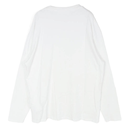 MONCLER モンクレール MC8D000118390T レタリングプリント 袖ロゴワッペン クルーネック 長袖 Tシャツ ロンT ホワイト系 XL【中古】