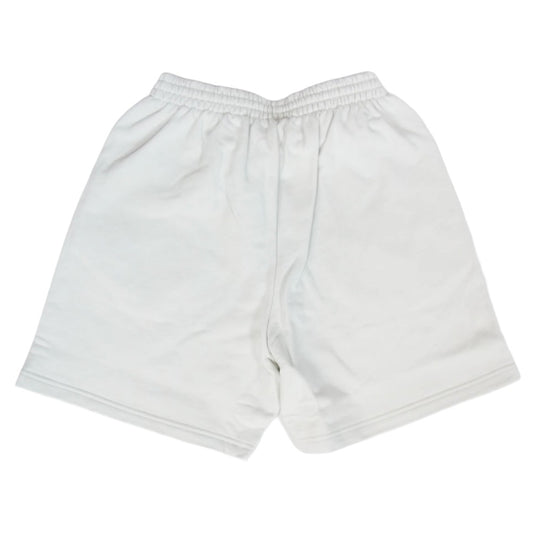 BALENCIAGA バレンシアガ 641608 TKVI9 キャンペーンロゴ刺繍 スウェット ショーツ ハーフ ショート パンツ ホワイト系 XXS【極上美品】【中古】