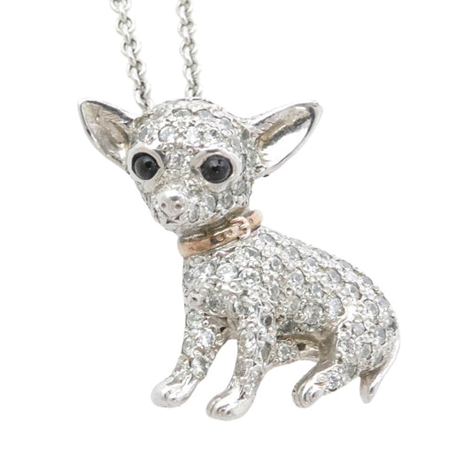 Justin Davis ジャスティンデイビス SNJ1006 x KIYOHARU 清春 MARY NECKLACE チワワモチーフ マリー ジルコニア ネックレス シルバー系【中古】