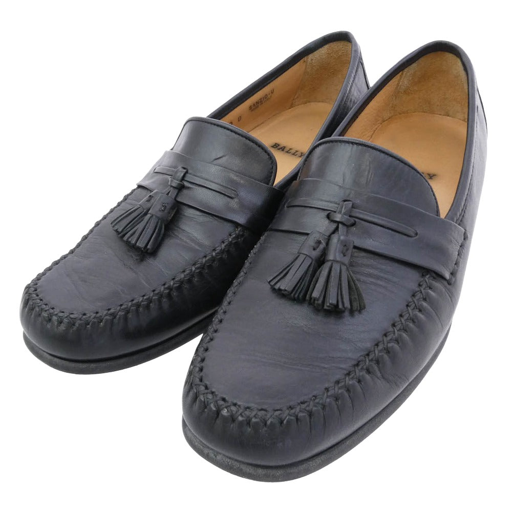 BALLY バリー SANZIO タッセル ローファー ブラック系 ブラウン系 US9【中古】 BALLY バリー SANZIO タッセル ローファー ブラック系 ブラウン系 US9