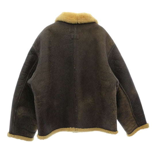 The REAL McCOY'S ザリアルマッコイズ 旧リアルマッコイズ McCoy Sports Wear D-1 ムートンレザー フライトジャケット ブラウン系 S【中古】