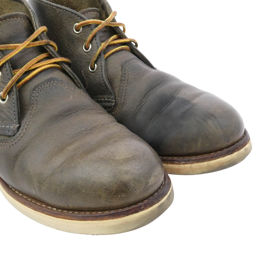 RED WING レッドウィング 3138 CLASSIC CHUKKA レザー チャッカ ブーツ ソールリペア ブラウン系 26cm【中古】