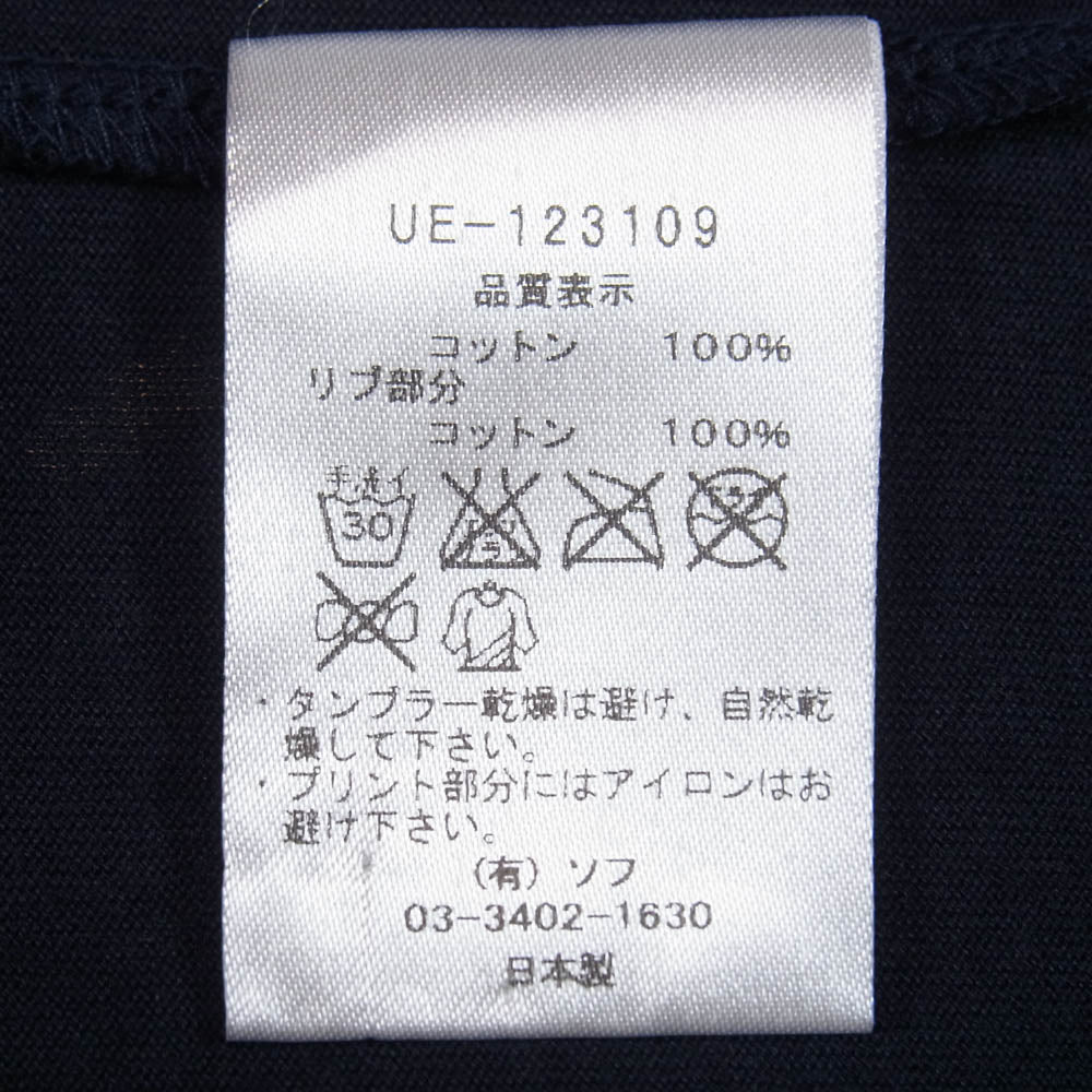 uniform experiment ユニフォームエクスペリメント UE-123109 NAVY 半袖 Tシャツ カットソー ネイビー系 3【中古】