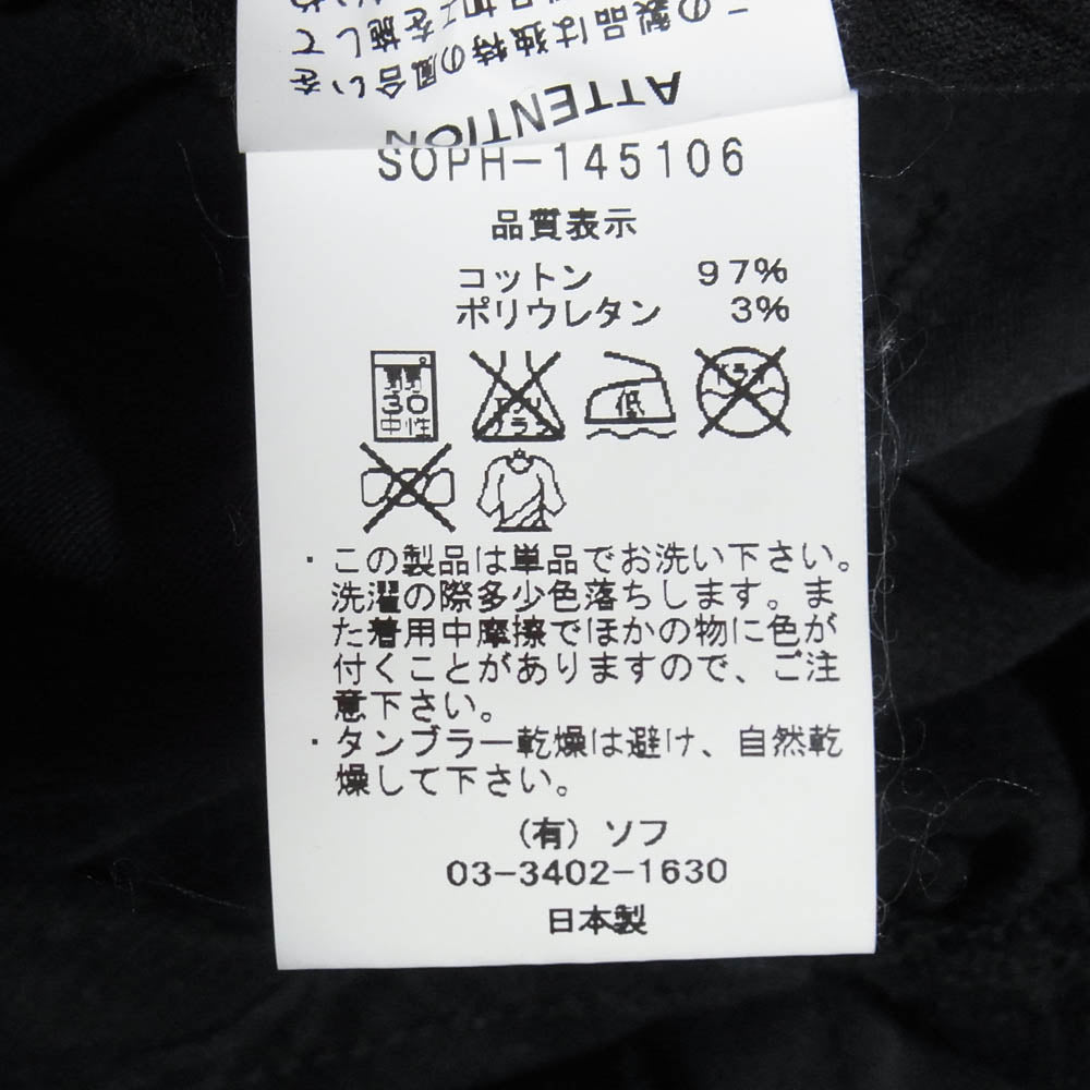 SOPHNET. ソフネット SOPH-145106 コーデュロイ パンツ ブラック系 L【中古】
