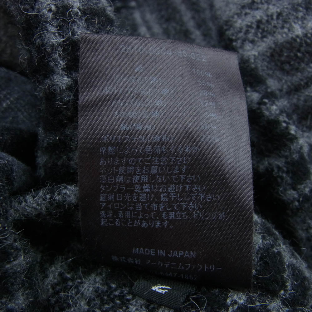 MINEDENIM マインデニム 25AW 2510-9004-95-022 襟コーデュロイ 裏地チェックフランネル デニム カバーオール ジャケット ブラック系 2【中古】