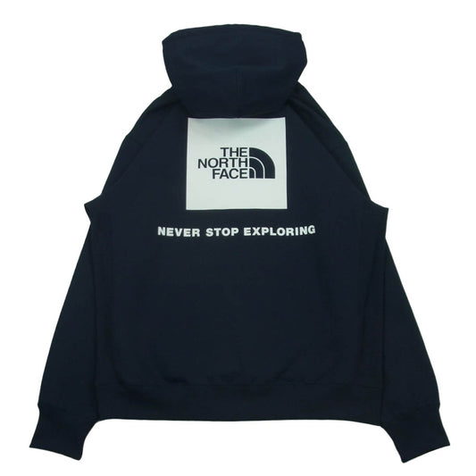THE NORTH FACE ノースフェイス NT62348 バックスクエアロゴフーディー プルオーバー パーカー ダークネイビー系 XL【中古】