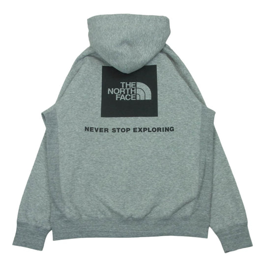 THE NORTH FACE ノースフェイス NT62348 バックスクエアロゴ フーディー プルオーバー パーカー グレー系 XL【中古】