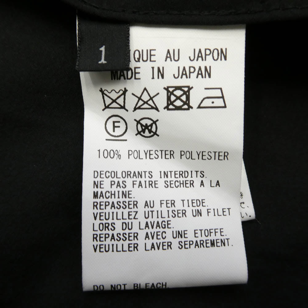 Y's Yohji Yamamoto ワイズ ヨウジヤマモト YG-D07-900 ハーフジップ ドレス ロング コート シャツ ブラック系 1【中古】