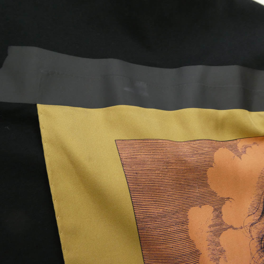 DRIES VAN NOTEN ドリスヴァンノッテン 22SS HEGLAND BIS 4605 M.K.JERSEY ヘグランド スカーフ 長袖 Tシャツ カットソー ブラック系 M【中古】