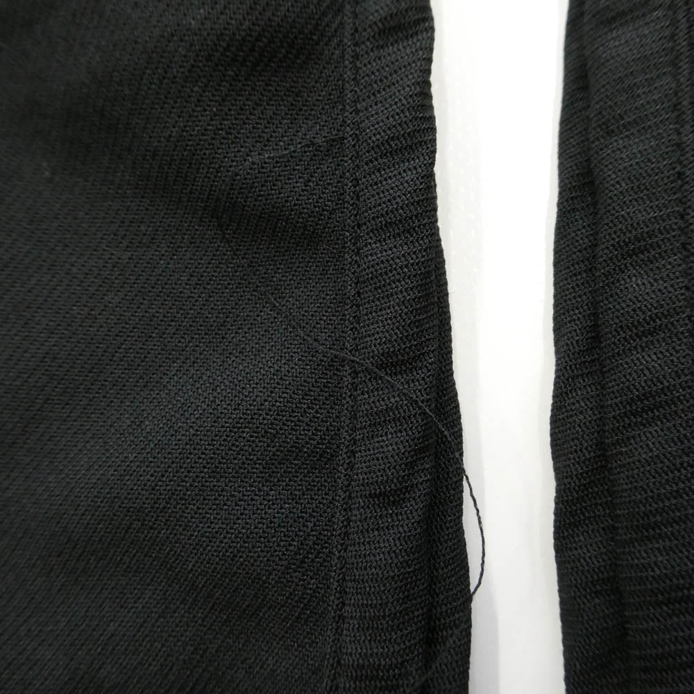 COMME des GARCONS コムデギャルソン 17AW GT-C008 本ライン ノースリーブ ノーカラー フリル リボン ロング ベスト ジレ ブラック系 S【中古】