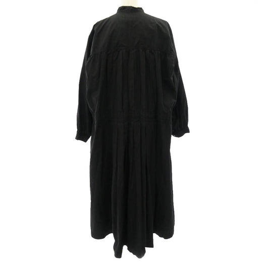 tricot COMME des GARCONS トリココムデギャルソン 19ss TC-C003 ポケット ストライプ プリーツ マキシ ロング ワンピース ブラック系 M【中古】