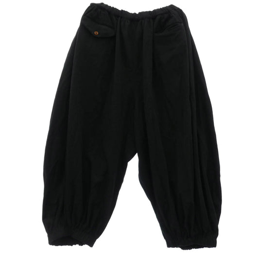 BLACK COMME des GARCONS ブラックコムデギャルソン 25aw 1P-P013 エステル太綾 ツイル製品後加工 バルーン パンツ ブラック系 S【中古】