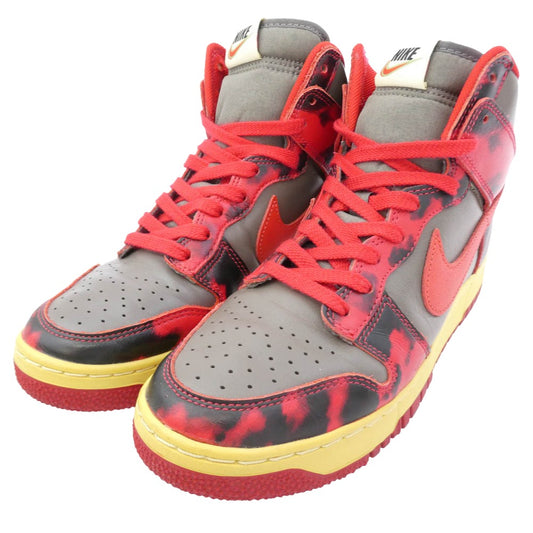 NIKE ナイキ DD9404-600 Dunk High Red Acid Wash ダンクハイ レッド アシッドウォッシュ スニーカー グレー系 レッド系 26cm【中古】