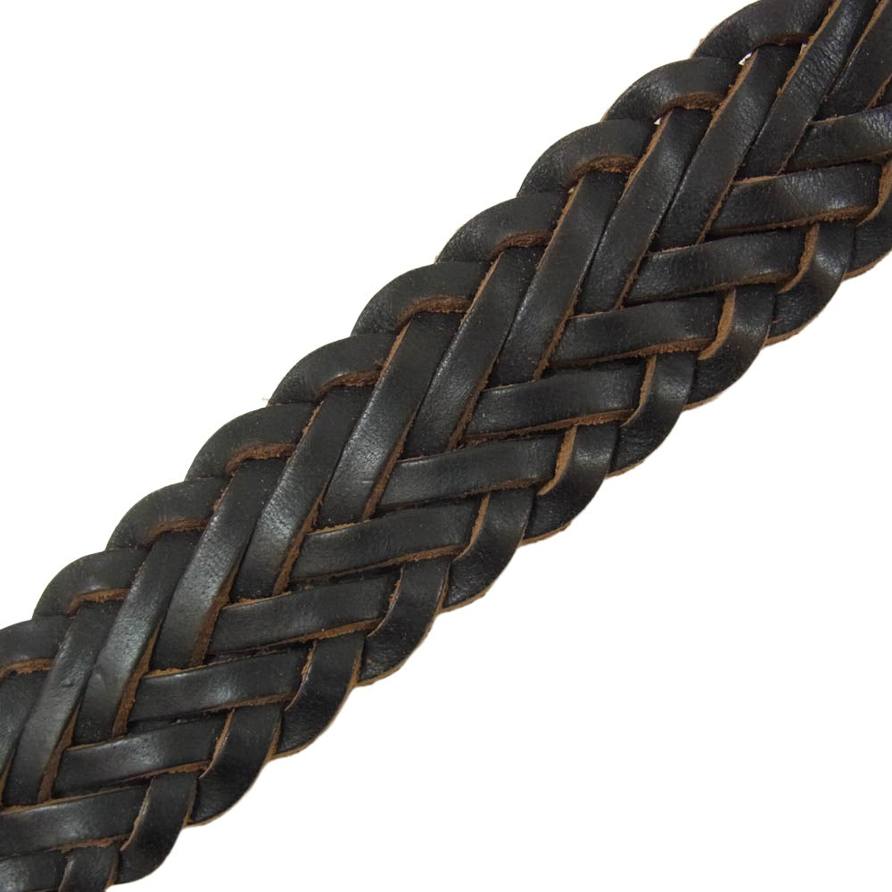 ヴィンテージワークス LEATHER MESH BELT レザー メッシュ ベルト ブラウン系【中古】